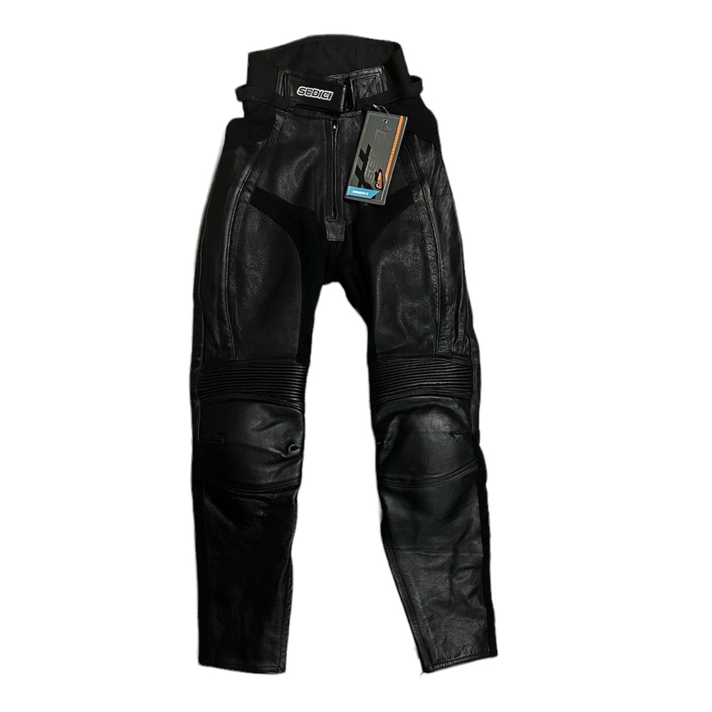 Sedici Misano Leather Motorcycle Performance Pants - NEW with Tag Black Size 4